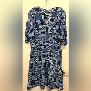 Tucker Abstract Design “Market” Dress, Size L